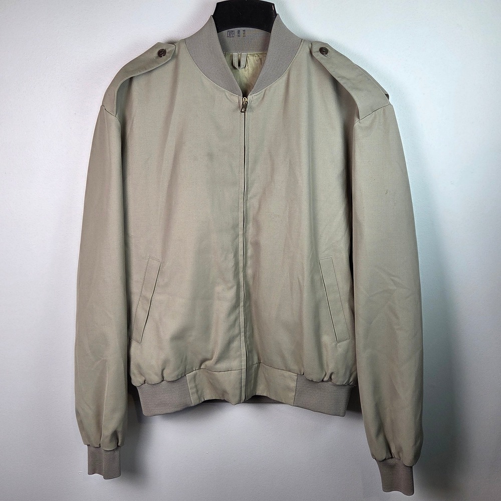 Military Equipment Corp USMC Jacket Mens 44L Pewter Green Good Wool Blend Bomber
